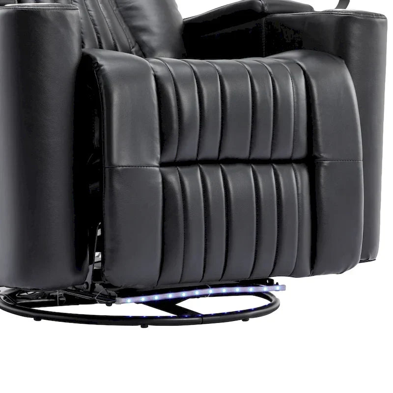 Fauteuil inclinable motorisé de cinéma maison multifonctionnel pivotant à 270°