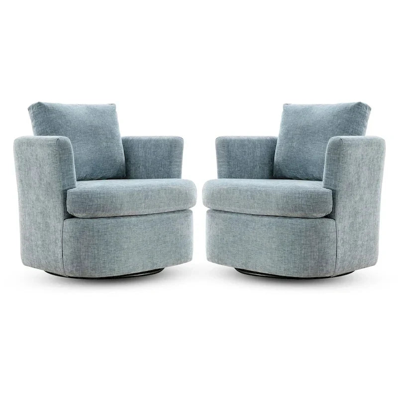 Fauteuils pivotants modernes Chenille pour salon