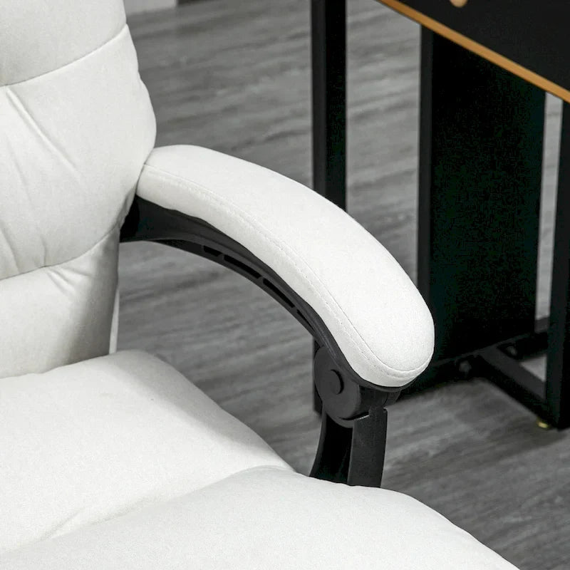 Fauteuil de bureau massant, chauffant et inclinable en microfibre Vinsetto avec vibrations