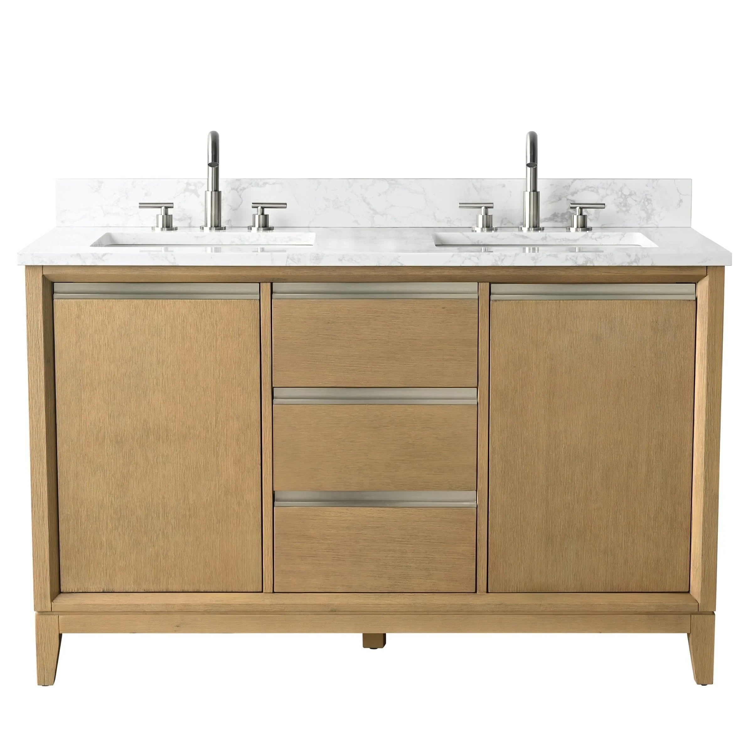 Meuble-lavabo Vanity Art avec évier en céramique et dessus en marbre reconstitué