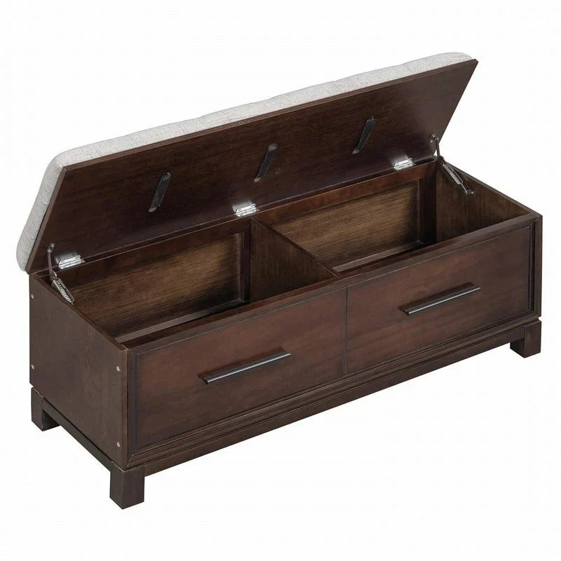 Banc à chaussures avec coussin amovible et rangement dissimulé pour l'entrée et le salon