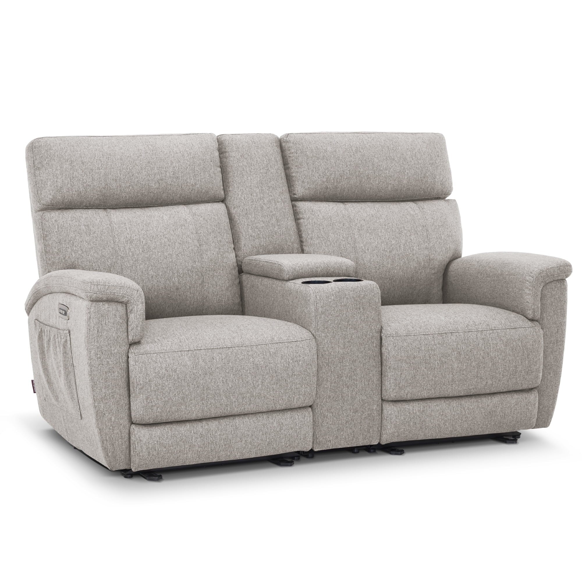 Canapé inclinable électrique MCombo 60,2 po avec massage et double chauffage, appuie-tête réglable, ports USB et Type C, tissu