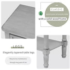 Console en bois rectangulaire de 60 cm avec 3 tiroirs, table d'entrée, finition bois naturel