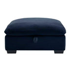 Banc de rangement carré en velours côtelé avec espace de rangement caché, repose-pieds rembourré pour salon et chambre à coucher