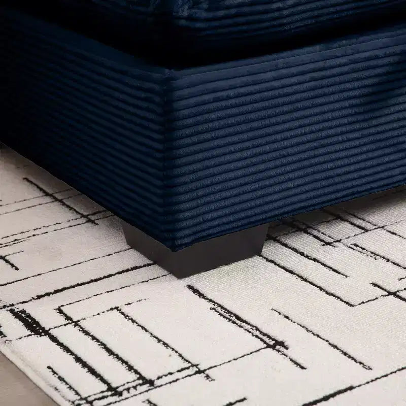 Banc de rangement carré en velours côtelé avec espace de rangement caché, repose-pieds rembourré pour salon et chambre à coucher