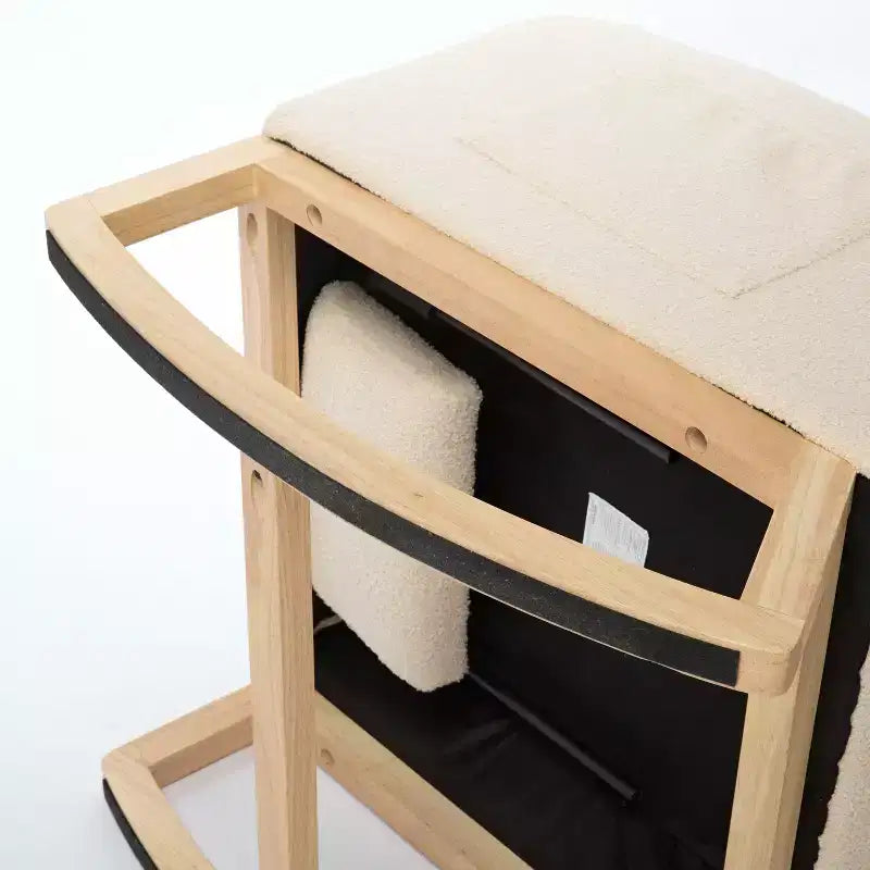 Fauteuil à bascule moderne avec poche latérale, fauteuil à dossier haut rembourré pour chambre, salon et chambre de bébé