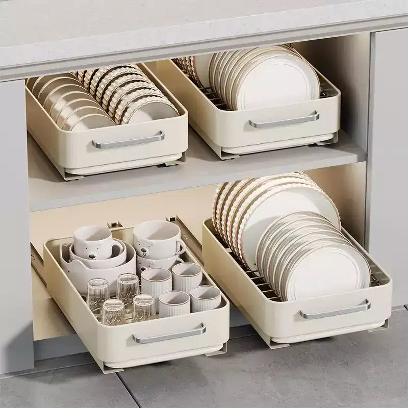 Égouttoir à vaisselle coulissant pour armoire, étagère tiroir coulissante en métal pour cuisine, salle de bain et salon