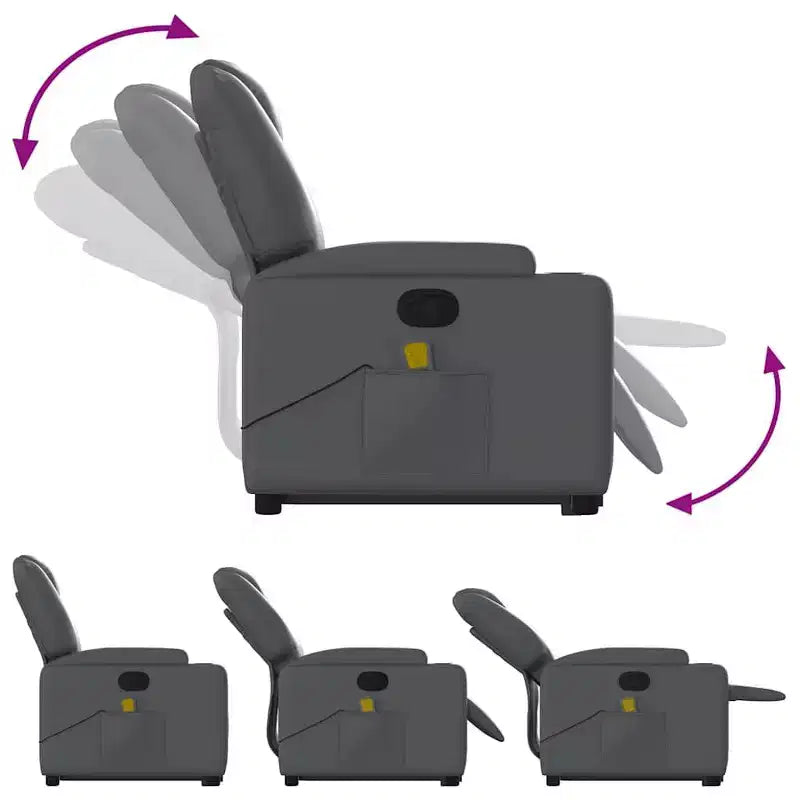 Fauteuil inclinable de massage Power Lift avec chaleur, vibrations et télécommande pour personnes âgées