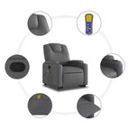 Fauteuil inclinable de massage Power Lift avec chaleur, vibrations et télécommande pour personnes âgées