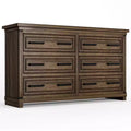 Farmhouse 6/8 Drawer Dresser for Bedroom, 55 Rustic Wood Chest of Drawers,Easy Pull Handles for Storage Clothes,Vintage Storage Organizer for Living