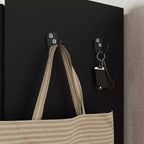 Meuble à chaussures 6 niveaux avec 3 portes et crochets, lot de 2 marron, grand organisateur d'entrée pour couloir et salon