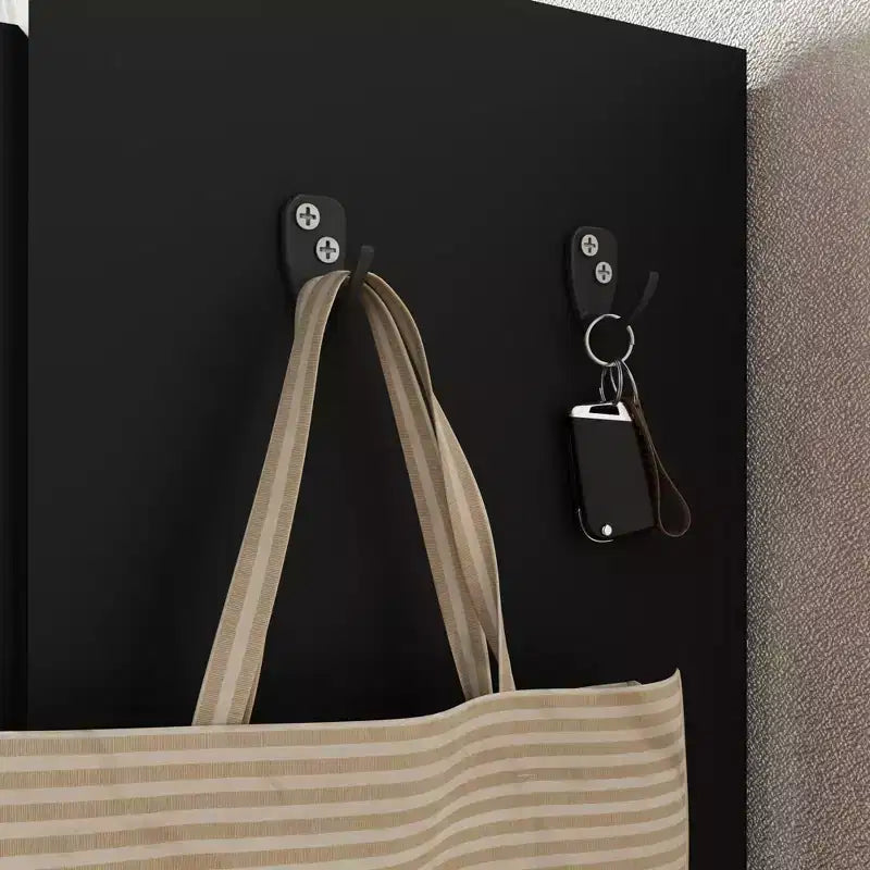 Meuble à chaussures 6 niveaux avec 3 portes et crochets, lot de 2 marron, grand organisateur d'entrée pour couloir et salon