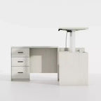 Bureau d'angle électrique réglable en hauteur avec tiroirs de rangement et ports de charge, 4 préréglages de mémoire, pour bureau à domicile
