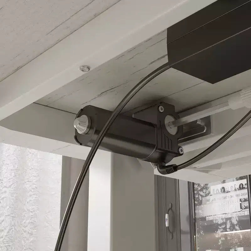 Bureau d'angle électrique réglable en hauteur avec tiroirs de rangement et ports de charge, 4 préréglages de mémoire, pour bureau à domicile