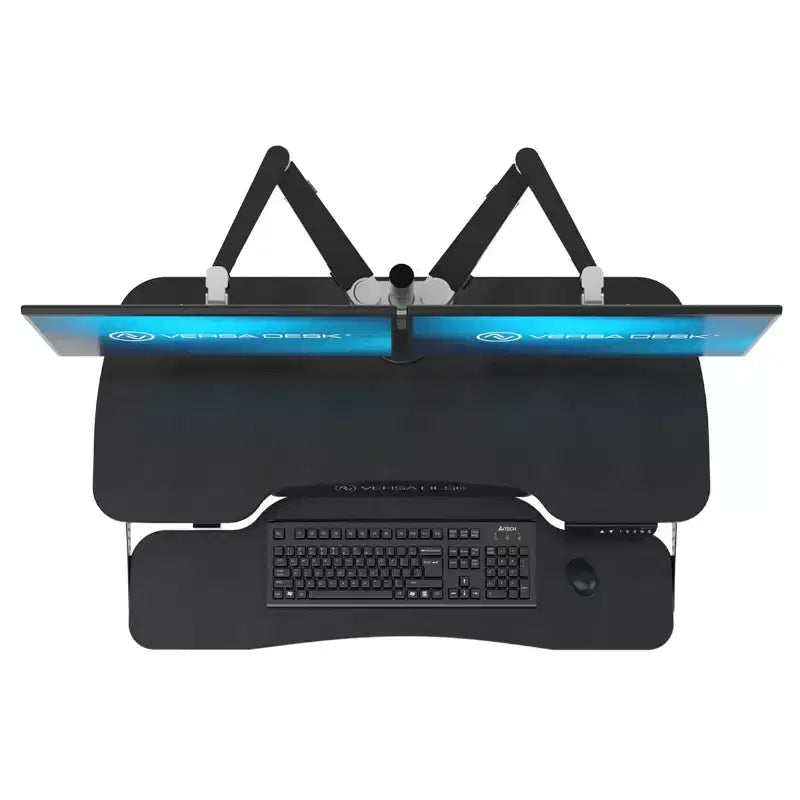 Convertisseur de bureau assis-debout électrique réglable en hauteur 40", port USB, contrôle via application, noir