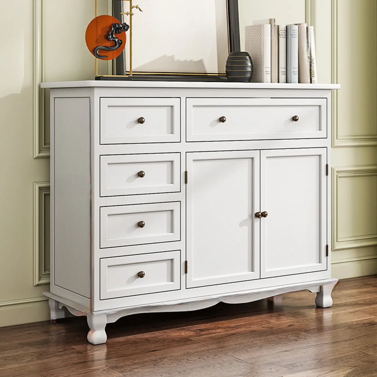Meuble d'appoint rustique en bois marron pour salon