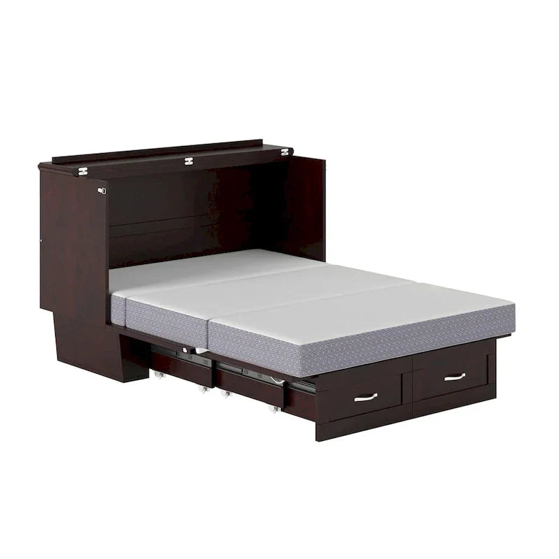 Lit escamotable Monroe Full Murphy avec matelas en mousse à mémoire de forme 6 po