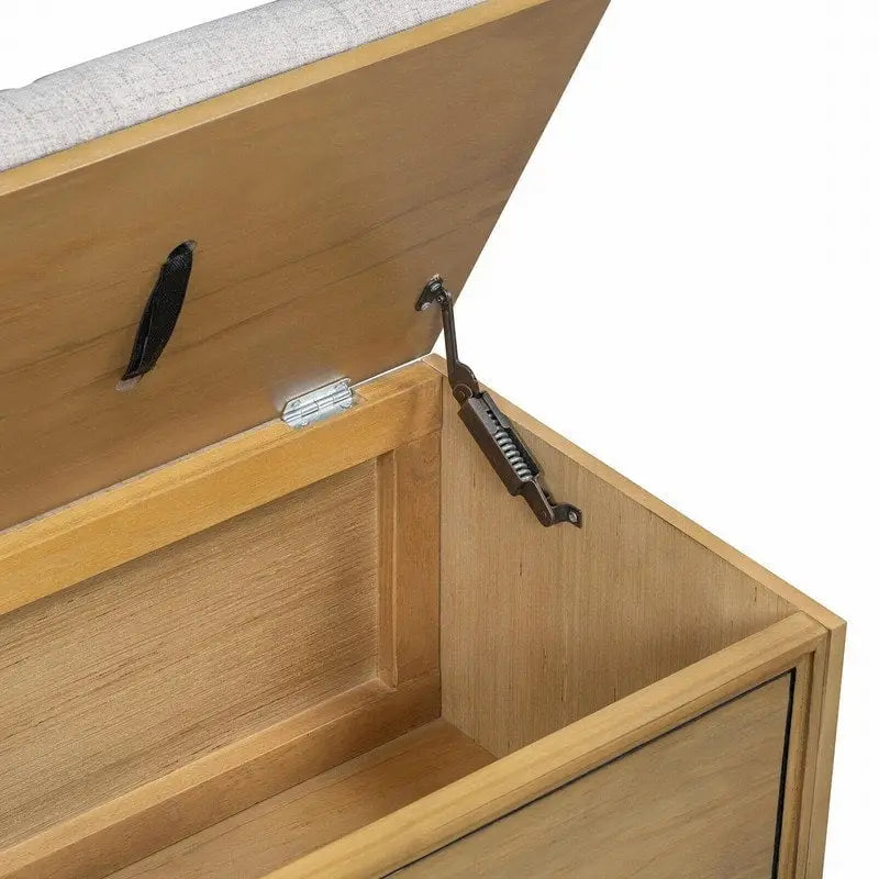Banc à chaussures avec coussin amovible et rangement dissimulé pour l'entrée et le salon