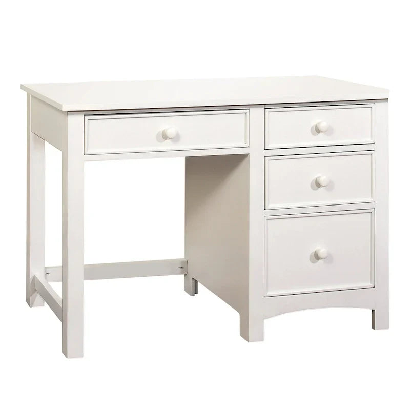 Bureau d'ordinateur Romeo Transitional de 48 pouces en bois massif à 4 tiroirs par Furniture of America