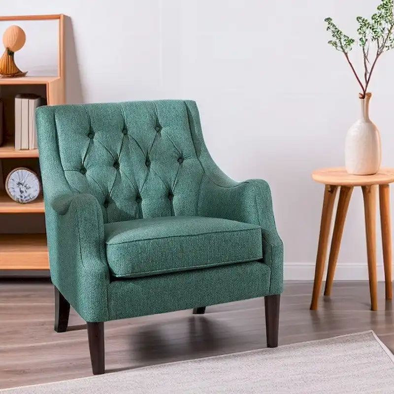Fauteuil d'appoint capitonné moderne