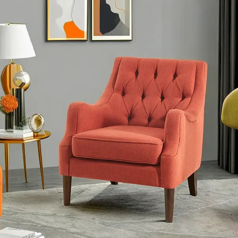 Fauteuil d'appoint capitonné moderne