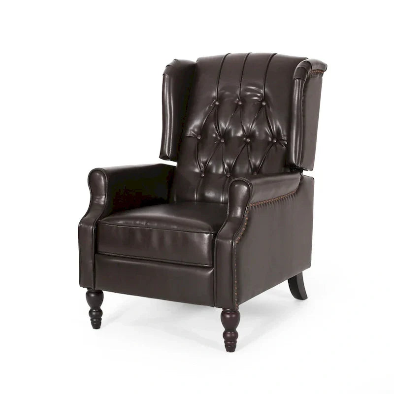 Fauteuil inclinable en cuir reconstitué Walter Brown par Christopher Knight Home