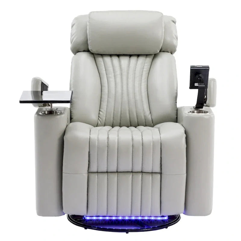 Fauteuil inclinable motorisé de cinéma maison multifonctionnel pivotant à 270°