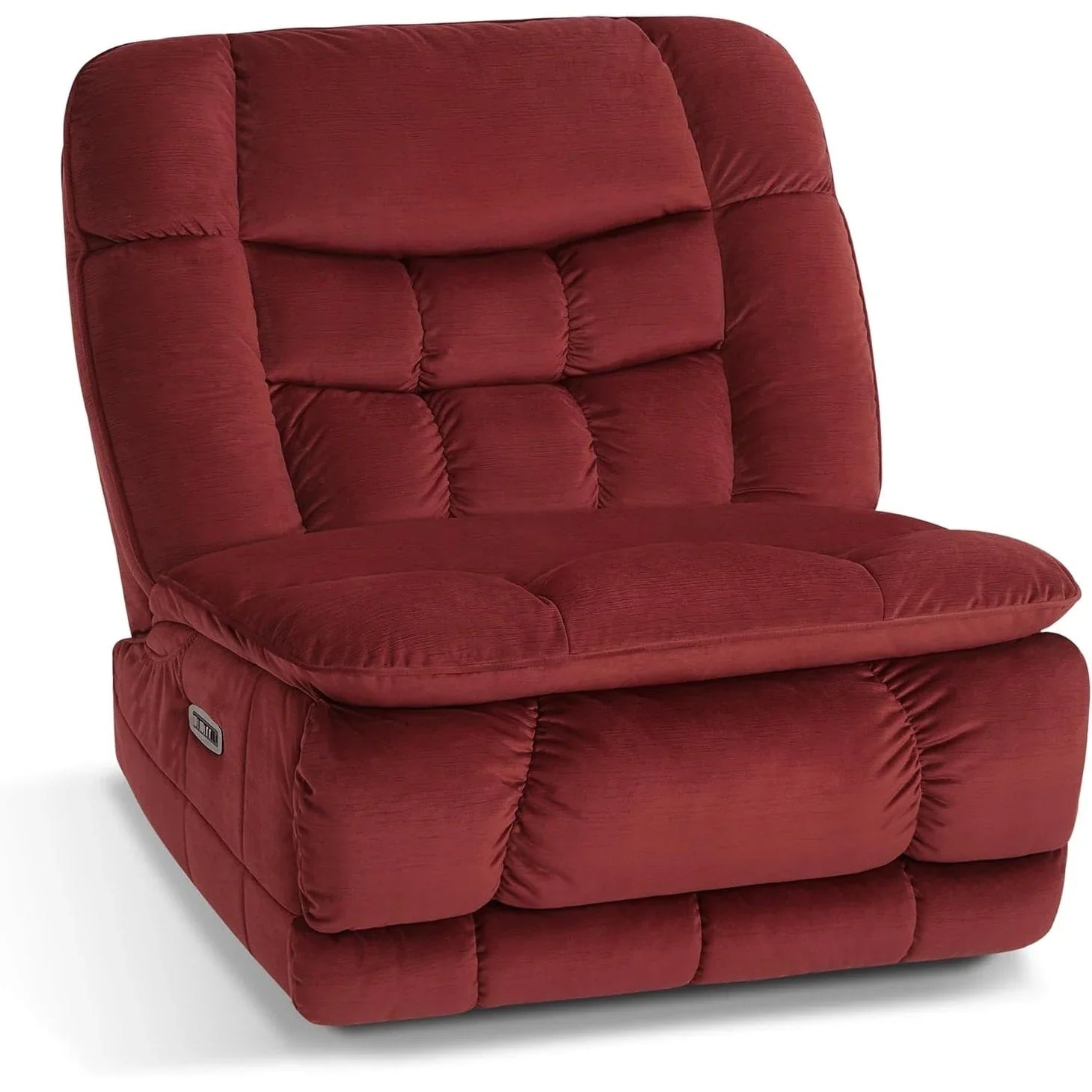 MCombo Fauteuil inclinable électrique sans accoudoirs surdimensionné à double moteur, inclinable Zeroarms parfait pour le salon en tissu PR607