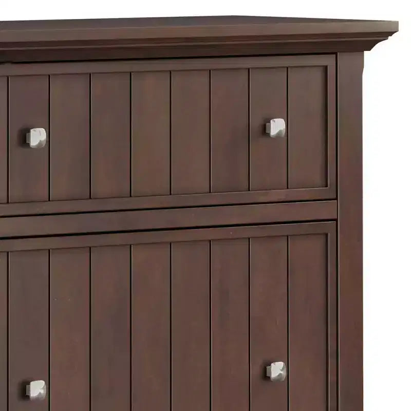 Meuble de Rangement à Chaussures pour Entrée, Peut Contenir 16 à 24 Paires, Portes Basculantes et Grand Tiroir, Bois Massif