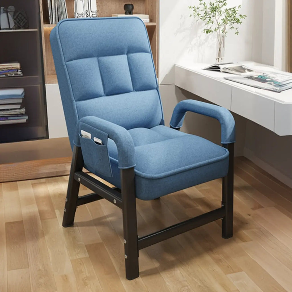 Chaise de bureau moderne à 4 pieds, rembourrée, gris