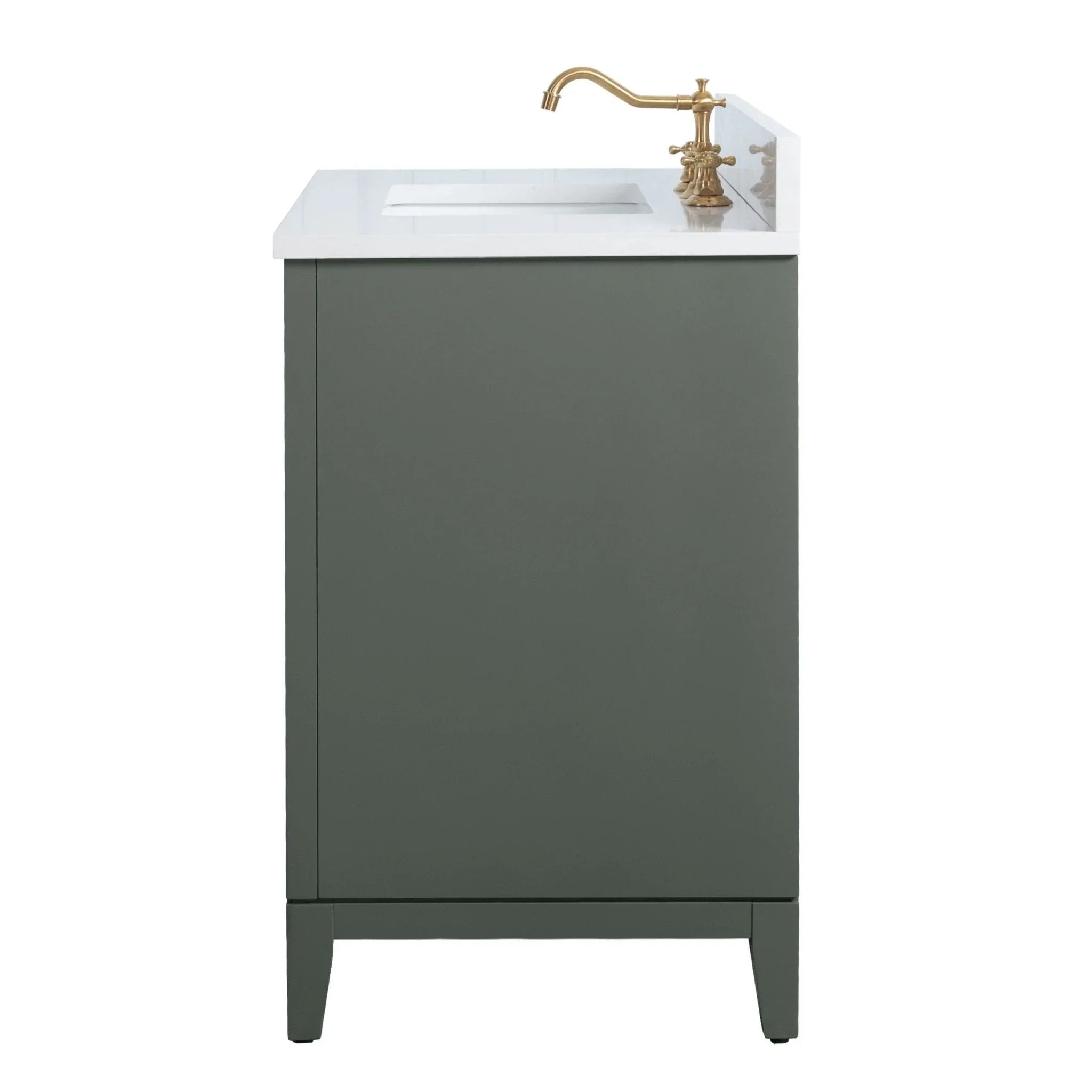 Meuble-lavabo Vanity Art avec évier en céramique et dessus en marbre reconstitué