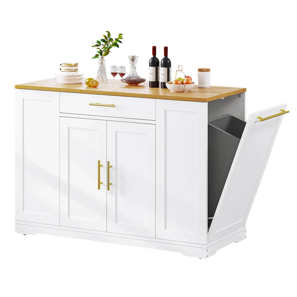 Moasis 53 pouces, îlot de cuisine roulant, armoire de rangement, chariot de cuisine mobile portable