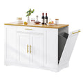 Moasis 53 pouces, îlot de cuisine roulant, armoire de rangement, chariot de cuisine mobile portable