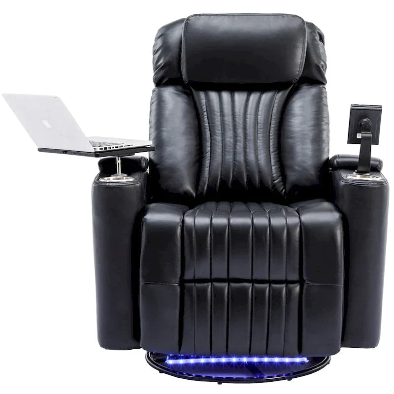 Fauteuil inclinable motorisé de cinéma maison multifonctionnel pivotant à 270°
