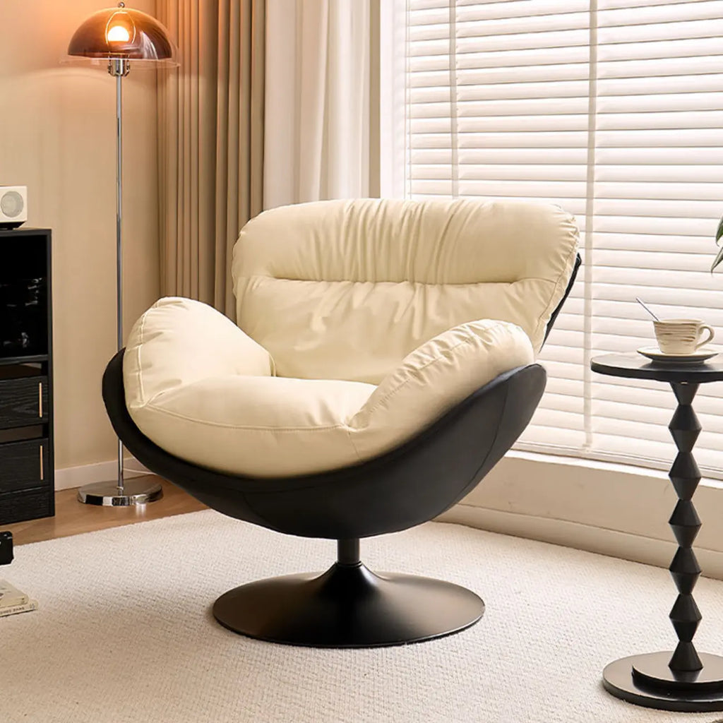 Fauteuil pivotant en cuir, moderne, simple et résistant aux chats