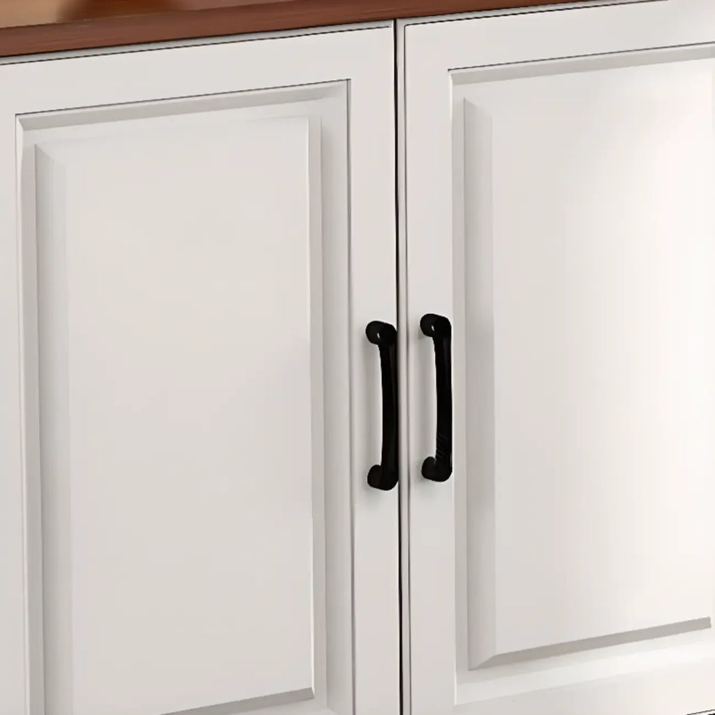 Meuble TV moderne blanc en bois avec rangement et gestion des câbles