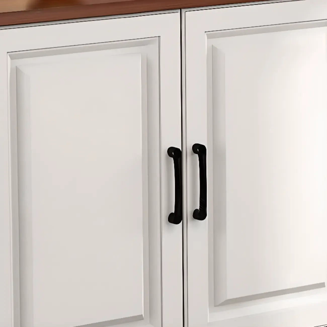 Meuble TV moderne blanc en bois avec rangement et gestion des câbles
