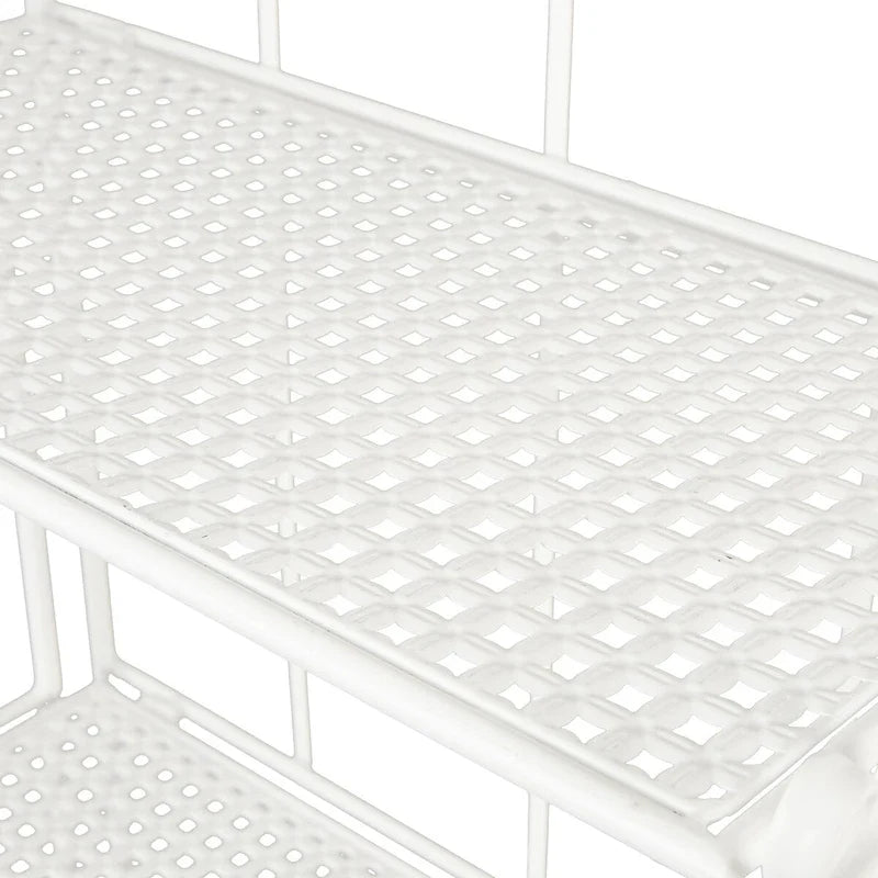 Étagère de Boulanger Pliable Haute à 5 Niveaux en Métal Décoratif pour Intérieur/Extérieur - Or ou Blanc - Roche River Decor