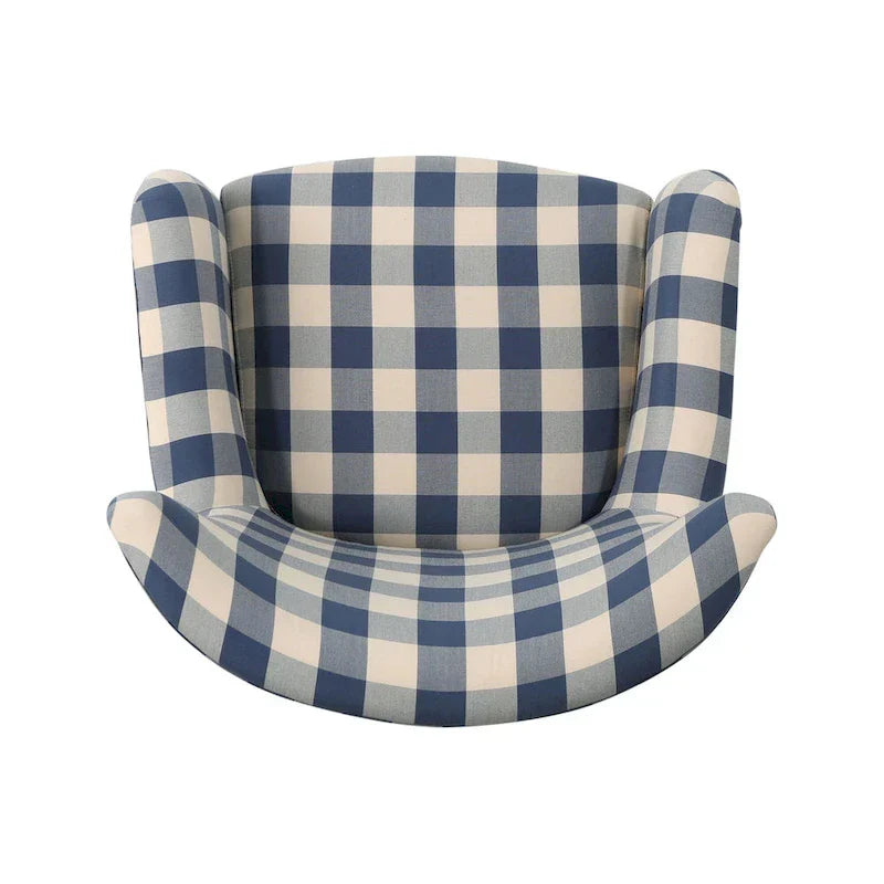 Fauteuil rembourré à dossier haut avec pieds en bois Modern Retro 30.25 pour le salon