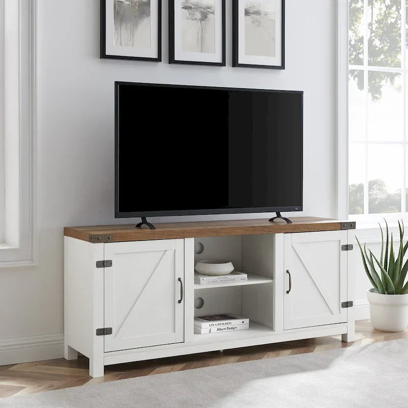 Meuble TV avec porte de grange Middlebrook Firebranch 58 pouces