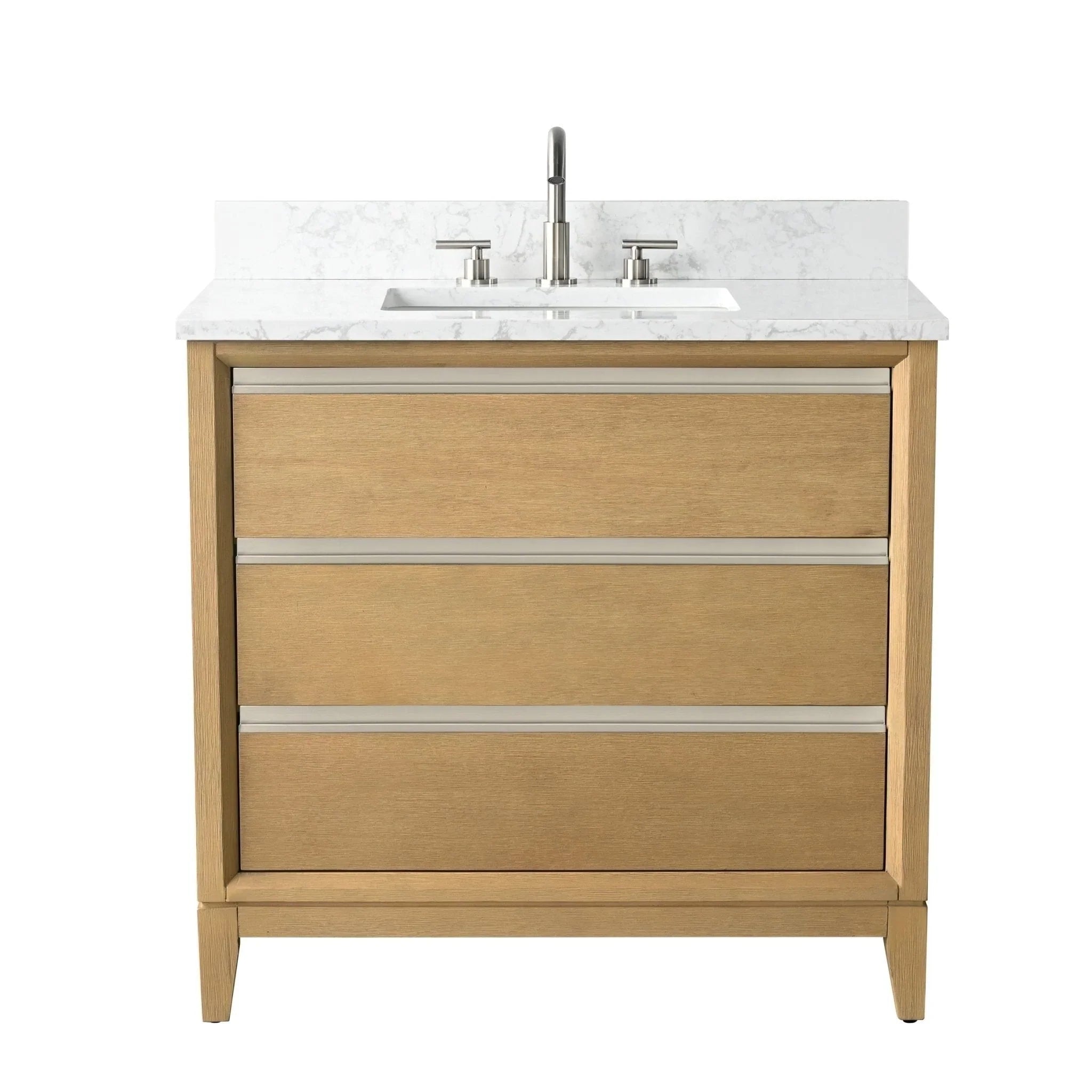 Meuble-lavabo Vanity Art avec évier en céramique et dessus en marbre reconstitué