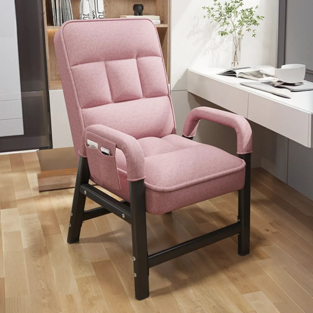 Chaise de bureau moderne à 4 pieds, rembourrée, gris