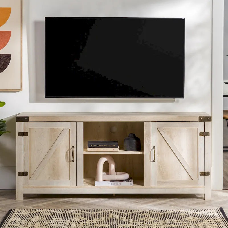 Meuble TV avec porte de grange Middlebrook Firebranch 58 pouces