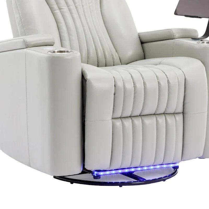 Fauteuil inclinable motorisé de cinéma maison multifonctionnel pivotant à 270°