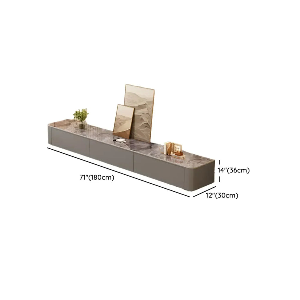Meuble TV moderne en bois avec tiroirs et gestion des câbles