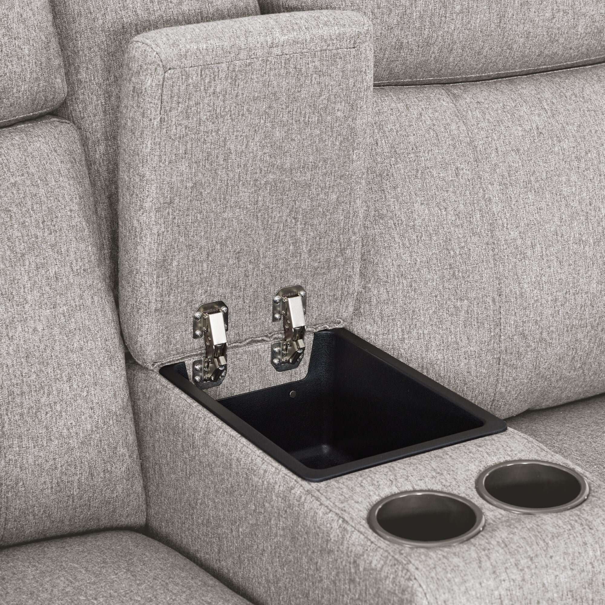 Canapé inclinable électrique MCombo 60,2 po avec massage et double chauffage, appuie-tête réglable, ports USB et Type C, tissu