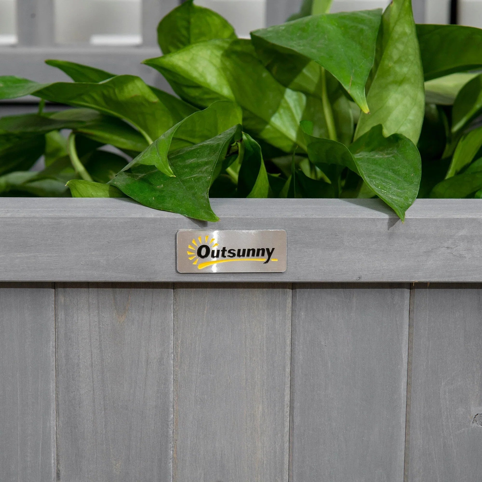 Jardinière en bois avec treillis, Carré potager surélevé pour plantes grimpantes avec trous de drainage et toit