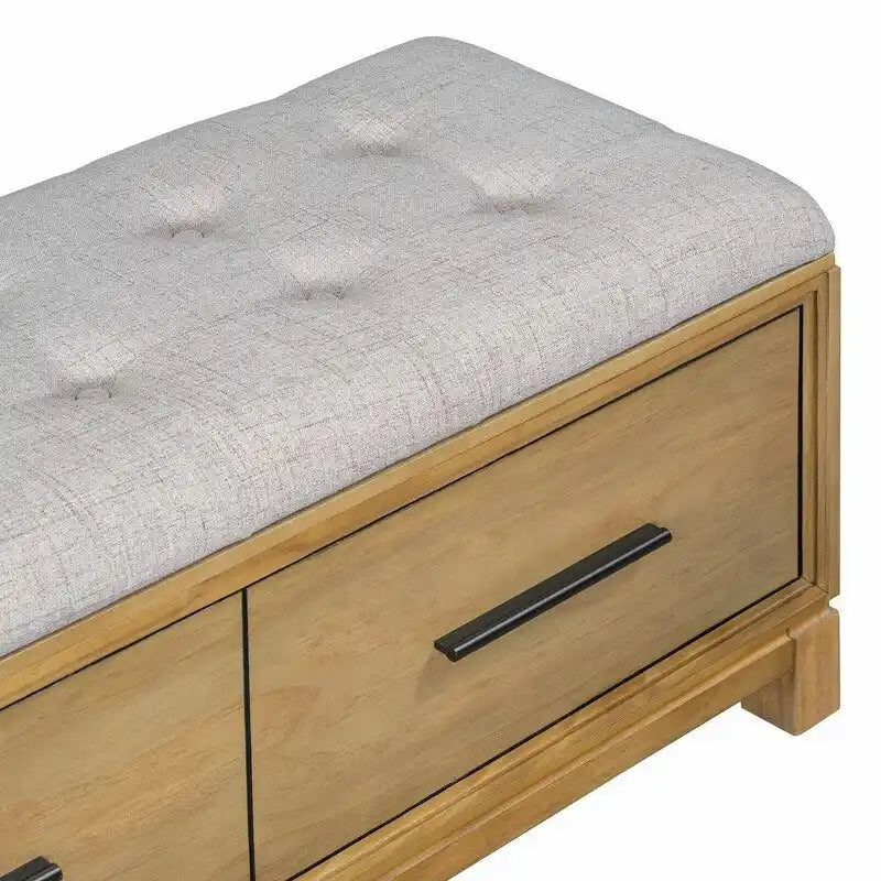 Banc à chaussures avec coussin amovible et rangement dissimulé pour l'entrée et le salon