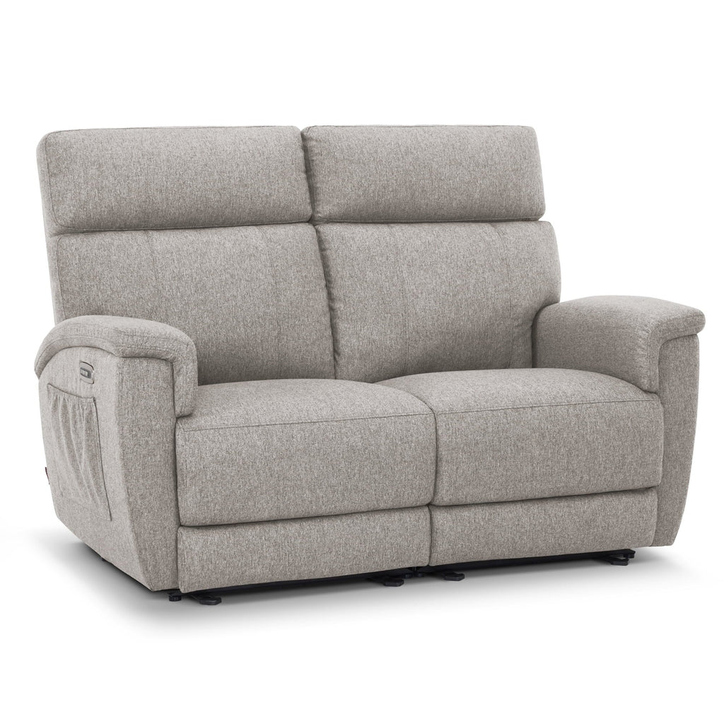 Canapé inclinable électrique MCombo 60,2 po avec massage et double chauffage, appuie-tête réglable, ports USB et Type C, tissu