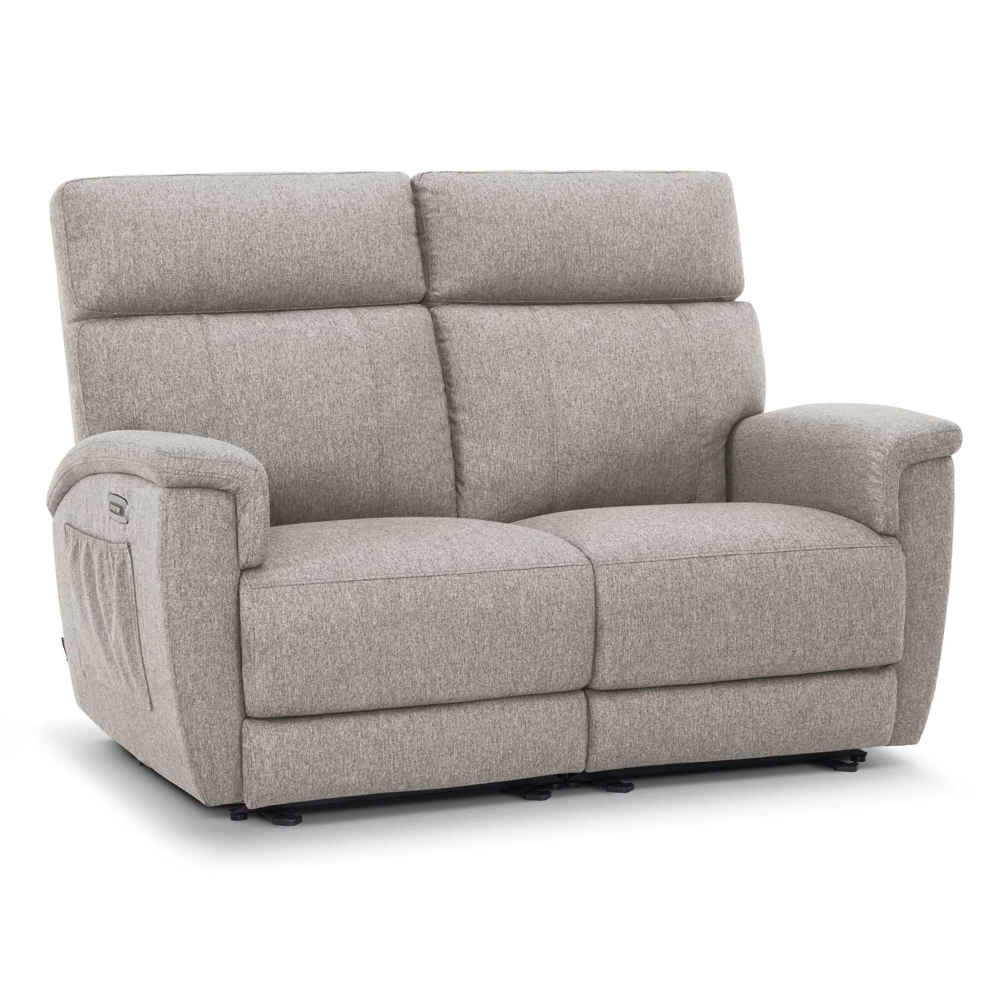 Canapé inclinable électrique MCombo 60,2 po avec massage et double chauffage, appuie-tête réglable, ports USB et Type C, tissu